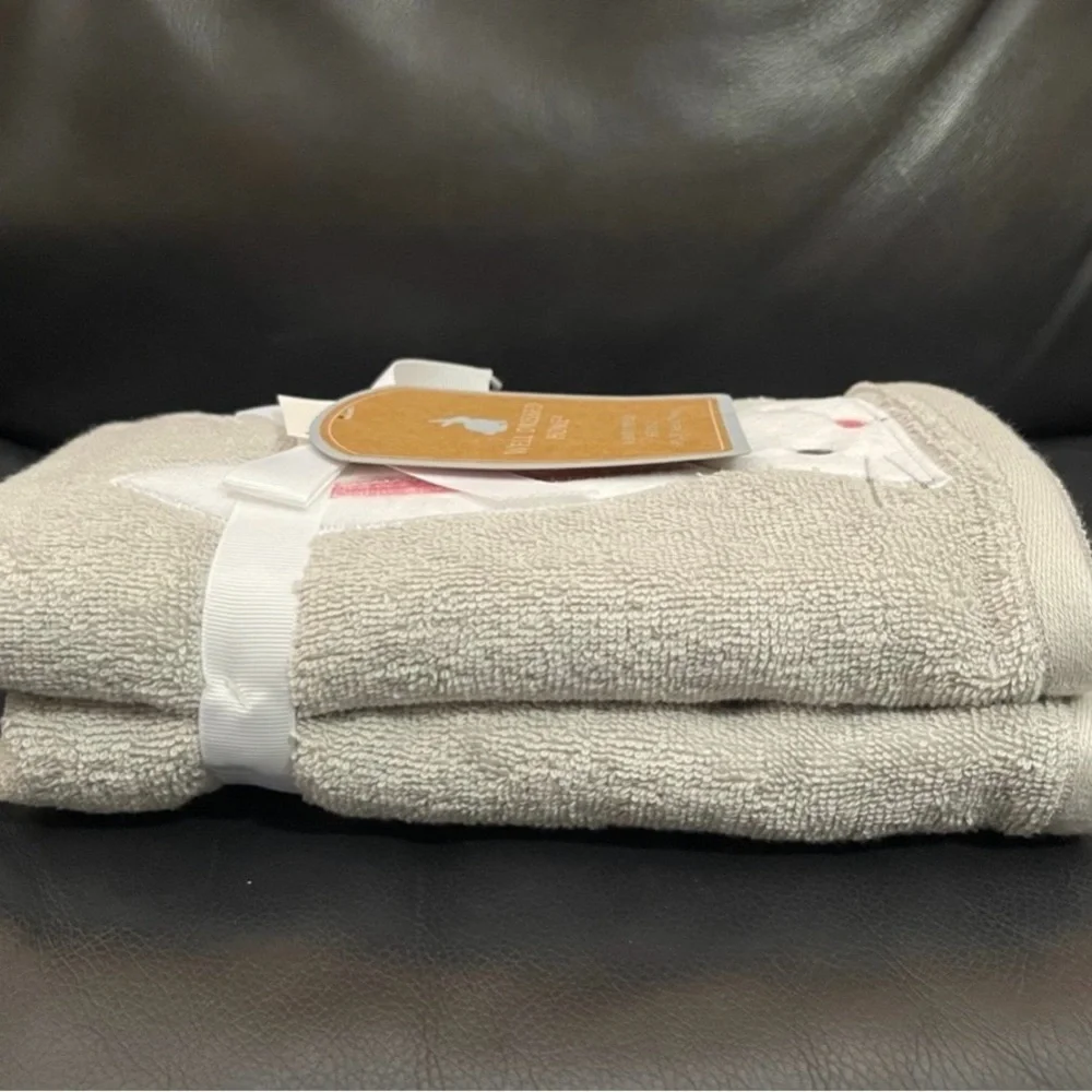 Gray Bunny Hand Towels